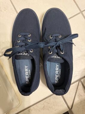 Sperry Navy Canvas Lace-Up Sneakers